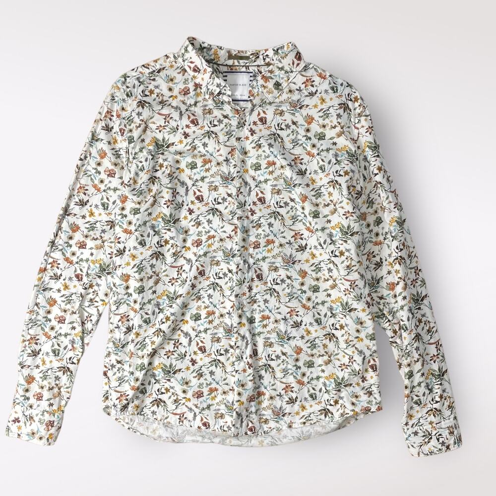 Porter & Ash Men’s Collared Floral Print‎ Shirt Size XL